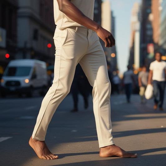 Calça de chino de tecido reciclado
